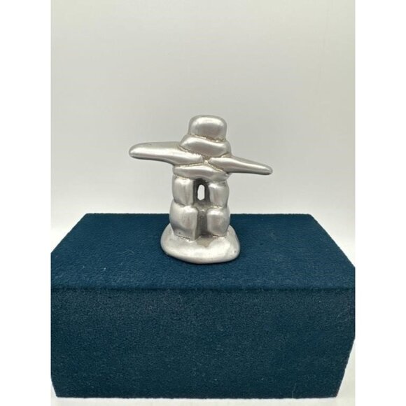 Vintage Composition Inuit Figurine — Hand-Painted Canadian Souvenir Statue - Picture 2 of 3